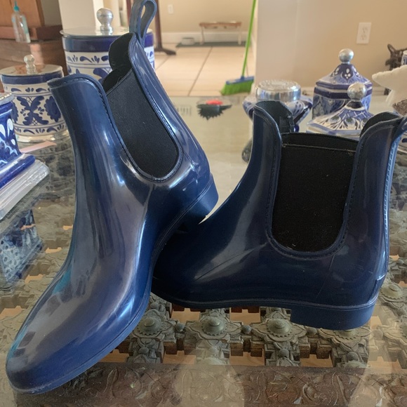 J Crew women’s Chelsea ankle boots navy blue size 7 - Picture 2 of 7